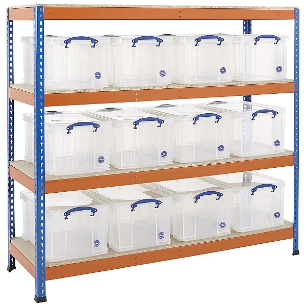 BiG400 Racking Bay With 12 x 48 Litre Really Useful Boxes