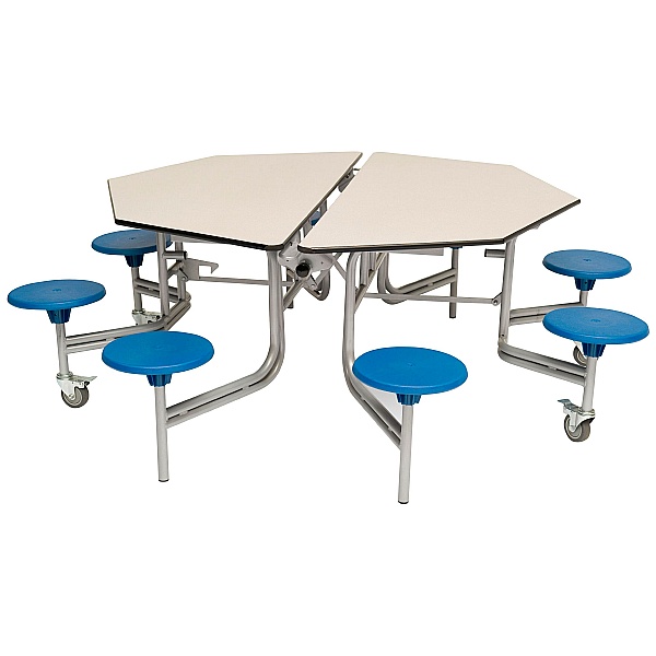 8 Seat Octagonal Mobile Folding Table