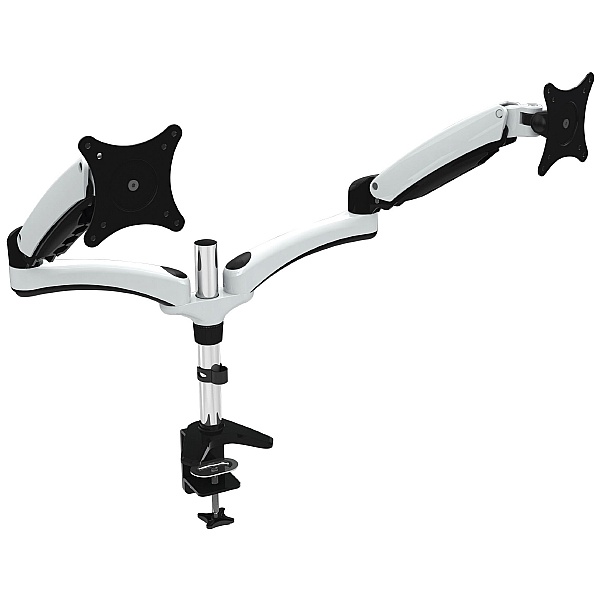 Karbon S2 White Dual Monitor Arms