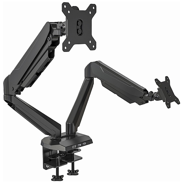 NEXT DAY Karbon G2 Black Dual Monitor Arms