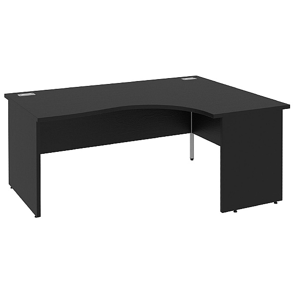 Next Day Eclipse Black Ergonomic Panel End Desks