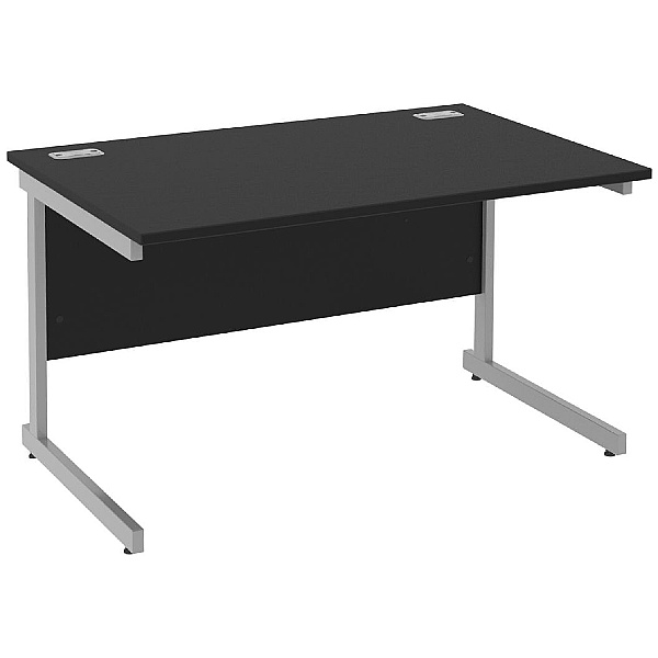 Next Day Eclipse Black Rectangular Cantilever Desks