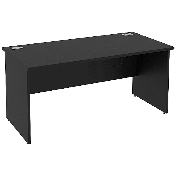 Next Day Eclipse Black Rectangular Panel End Desks