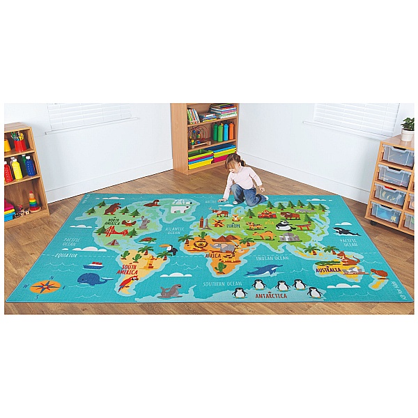 Animals And Places Of The World Carpet