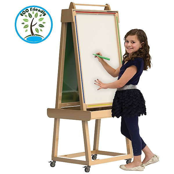 Little Acorns Solid Wood Play 'N' Learn Whiteboard / Chalkboards