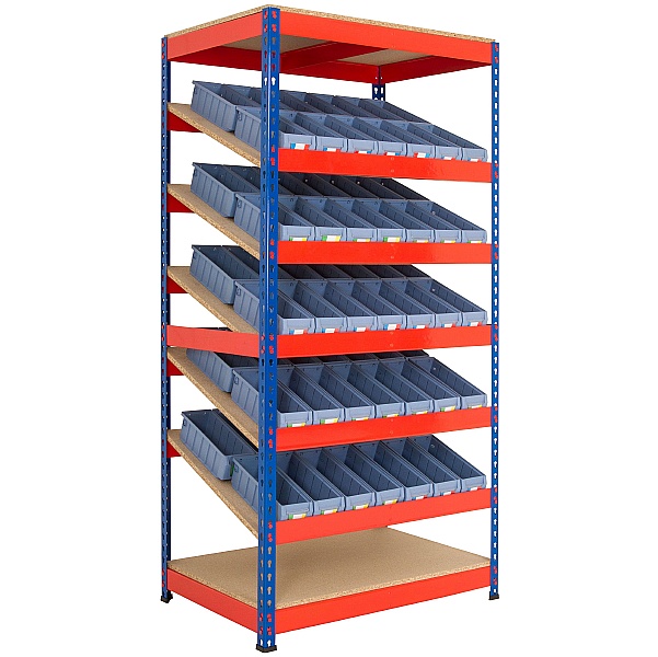 Kanban Inclined Rivet Shelving System and Tray Kits