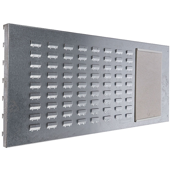 Louvred Galvanised Back Panel With Pinboard