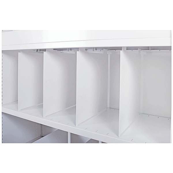Fixed Height Dividers for Office Plus Shelving System