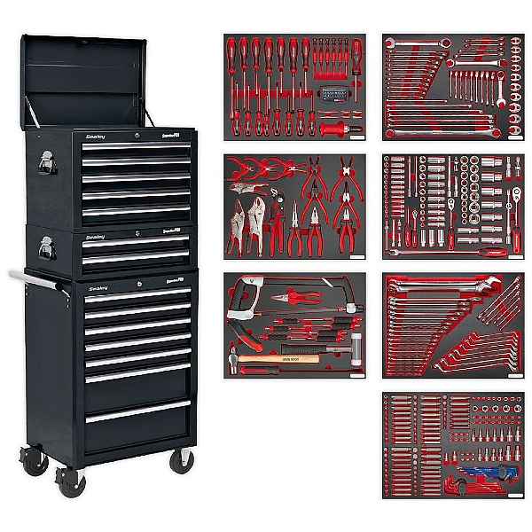 Sealey Platinum 14 Drawer Tool Chest Combination with 446pc Premier Tool Kit