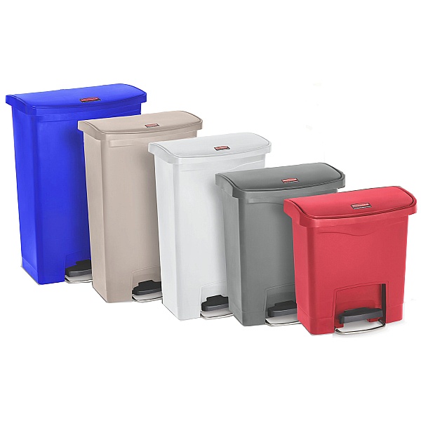 Slim Jim Front Step-On Resin Waste Containers