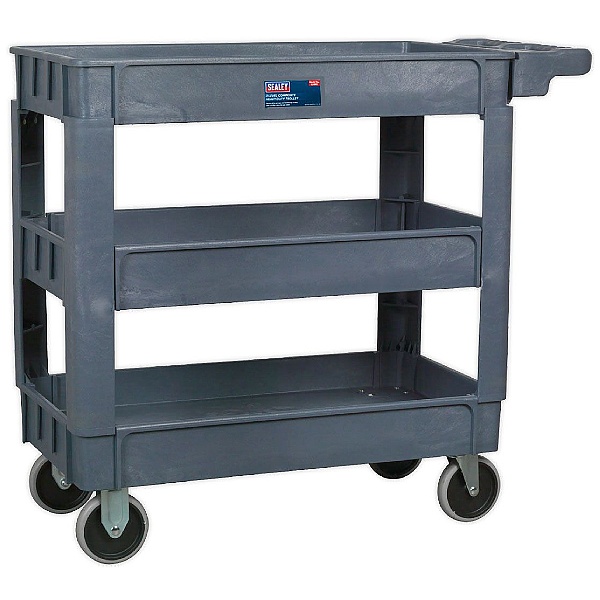 Sealey Heavy Duty Trolley 3 Level Composite with 83Kg Shelf Capacity