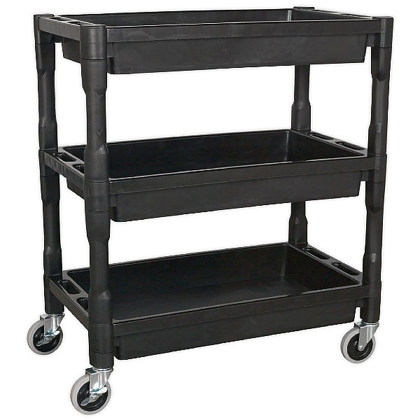 Sealey Heavy Duty 3 Level Composite Workshop Trolley with 60Kg Shelf Capacity