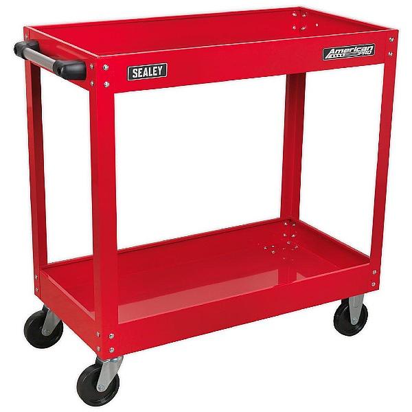 Sealey Heavy Duty Workshop Trolley - 2 Level - Red