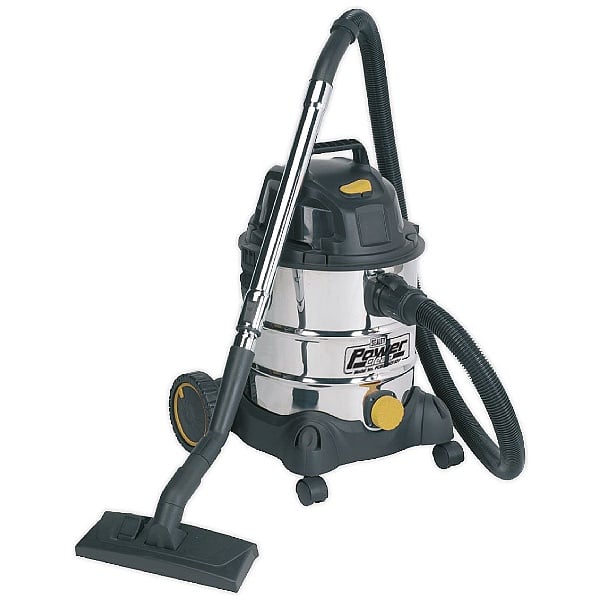 Sealey PC200SD110V 110V 1250W Power Clean Stainless Steel Wet & Dry Vacuum