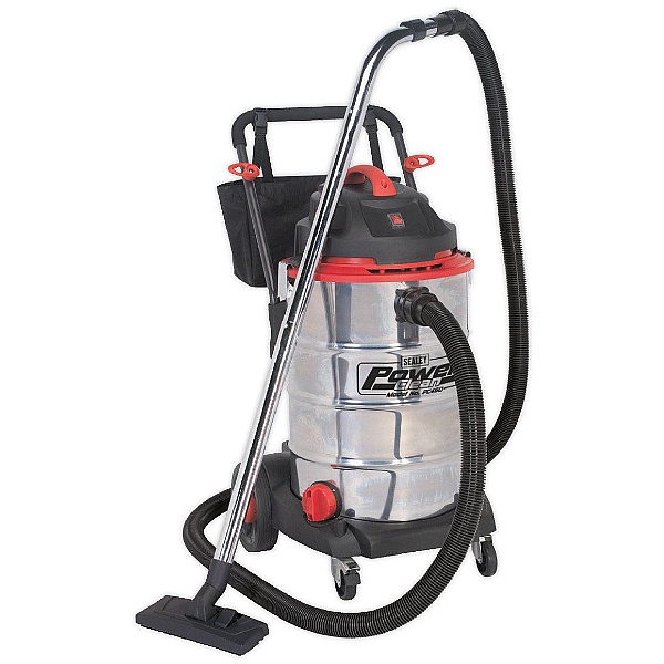 Sealey PC460 60L 1600W/230V Stainless Steel Power Clean Wet & Dry Vacuum
