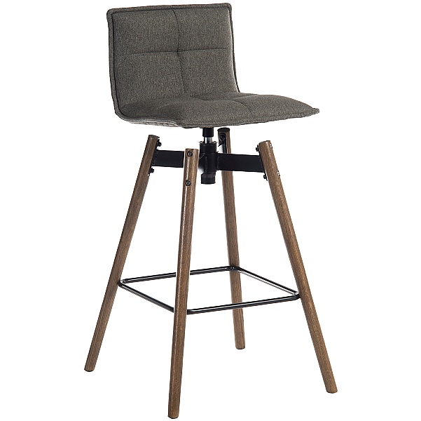 Dark Wood Spin Bar Stool