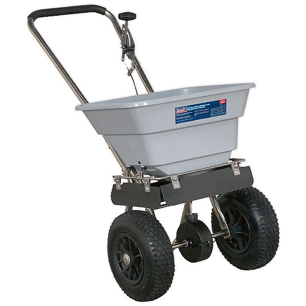 Sealey Stainless 37kg Walk Behind Steel Broadcast Salt Spreader