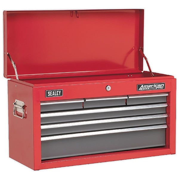Sealey Red/Grey 6 Drawer Topchest With Ball Bearing Slides