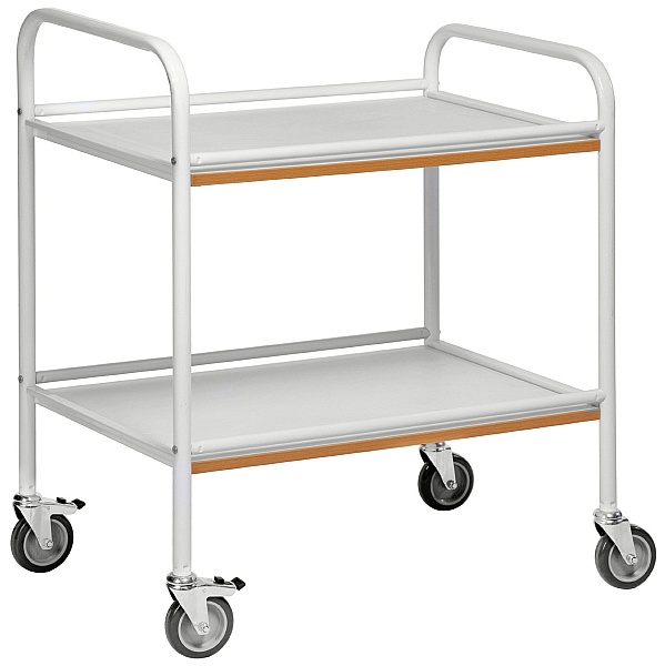 Konga 2 Tier Service Trolley with Melamine Shelves