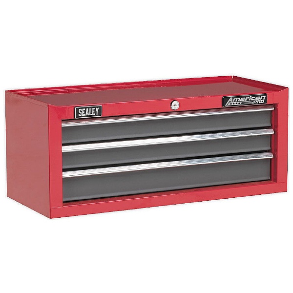 Sealey Red/Grey 3 Drawer Mid-Box with Ball Bearing Slides