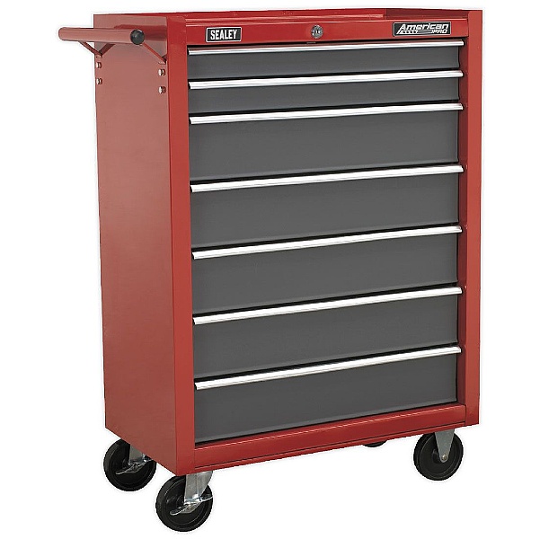 Sealey Red/Grey 7 Drawer Rollcab with Ball Bearing Slides