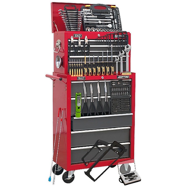 Sealey 14 Drawer Topchest & Rollcab Combination With 239pc Tool Kit