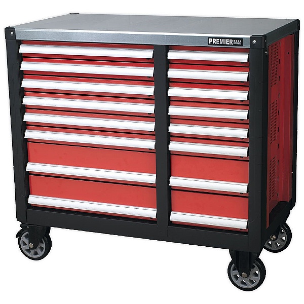 Sealey Premier 16 Drawer Mobile Workstation With Ball Bearing Slides