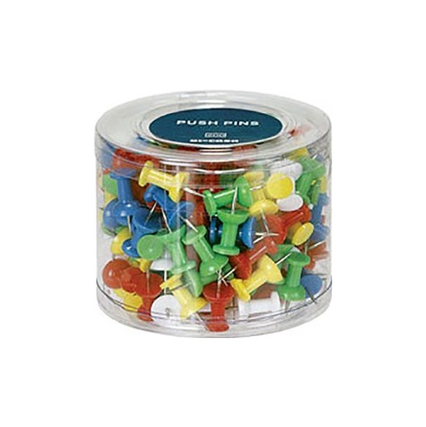 Box of 200 Coloured Push Pins