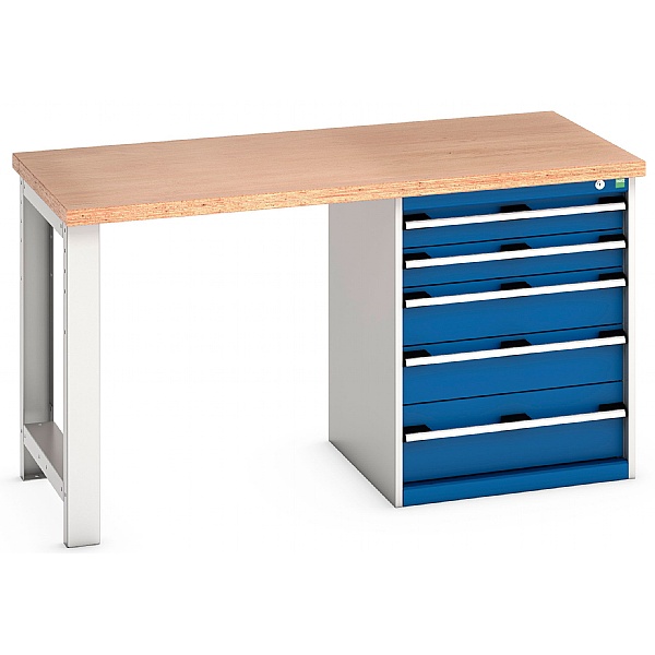 Bott Cubio Pedestal Benches - 5 Drawer 840mm High