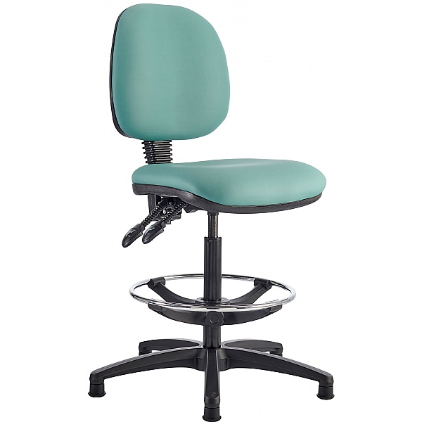 Kirby Medium Back Draughtsman Chair Lexaire Vinyl