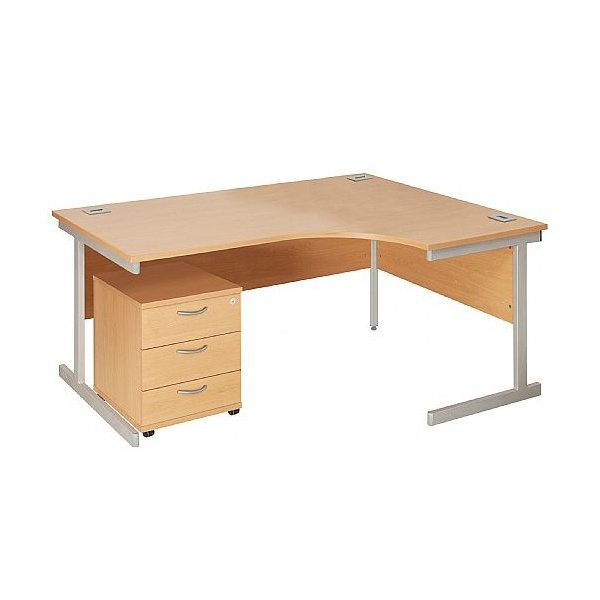 Commerce II Ergonomic Desks With Mobile Pedestal