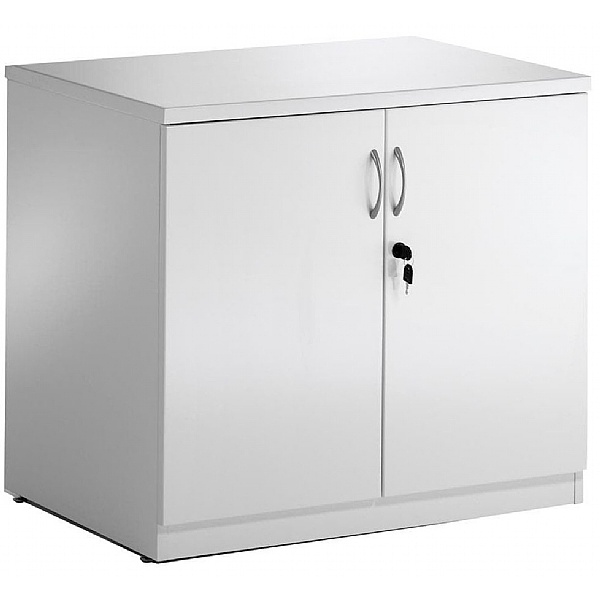 White Lumina High Gloss Double Door Cupboard