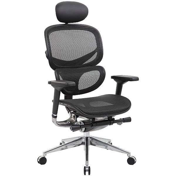 inSync 24 Hour Mesh Office Chair With Leather Headrest