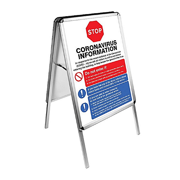 Virus Information Posters & A-Board Snap Frame Bundle
