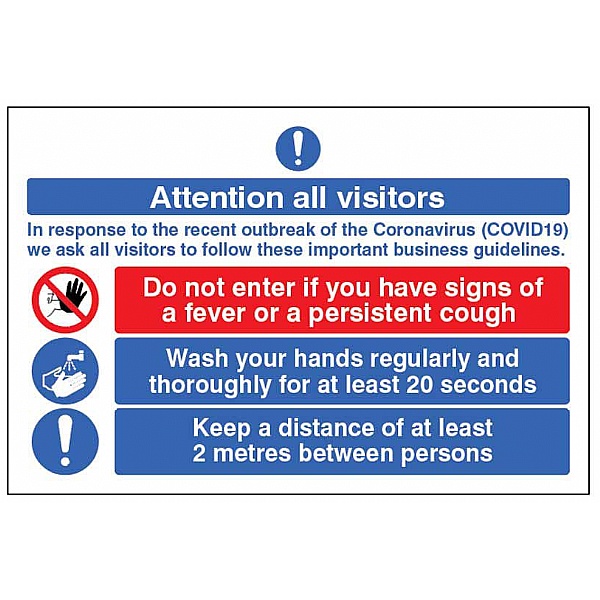 Attention all visitors - In response to the recent outbreak - Floor Graphic