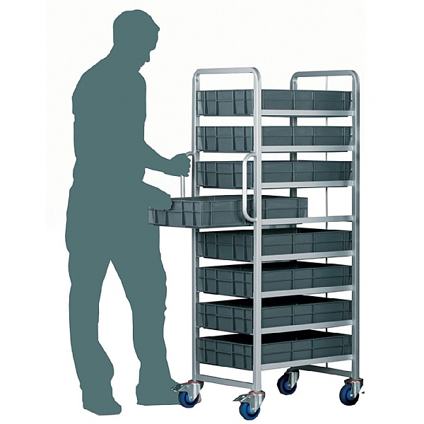 8 Tier Euro Container Trolley To Suit Up To 120mm High Containers