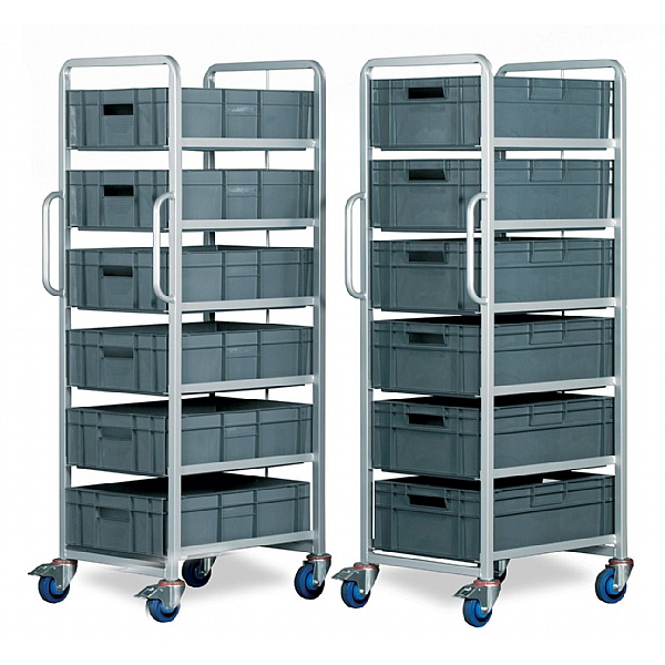 6 Tier Euro Container Trolley To Suit Up To 200mm High Containers