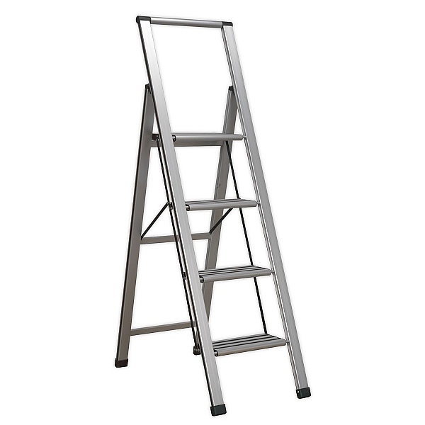 Sealey Aluminium Professional Folding Step Ladders - 150kg Capacity