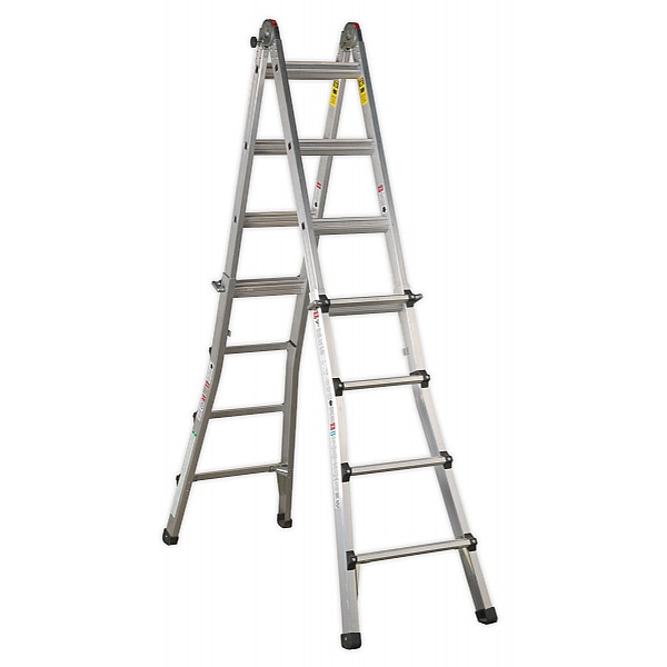 Sealey Aluminium Folding Multipurpose Ladders - EN 131