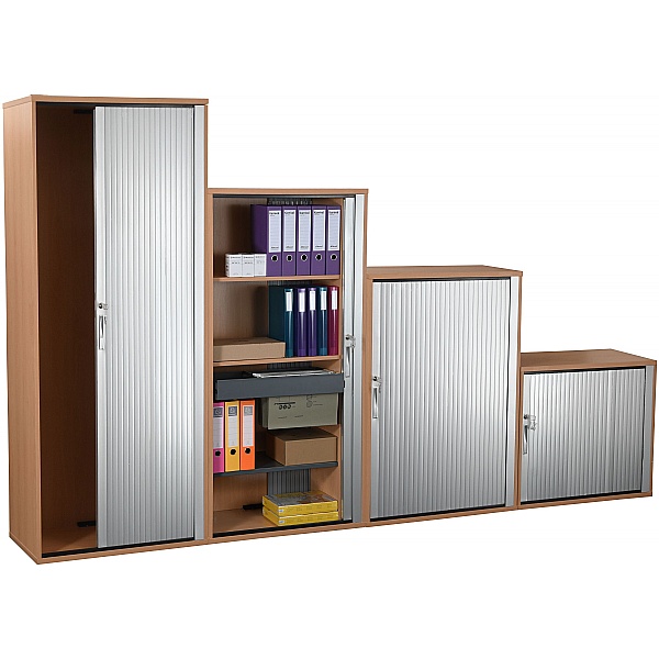 Karbon Tambour Door Wooden Office Cupboards