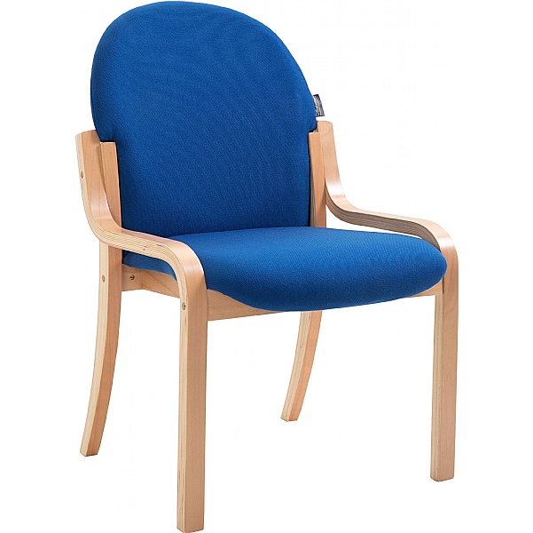 Lincoln Wooden Frame Fabric Stacking Chair Without Arms