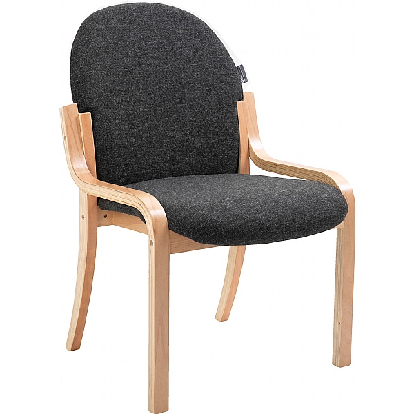 Lincoln Wooden Frame Fabric Stacking Chair Without Arms