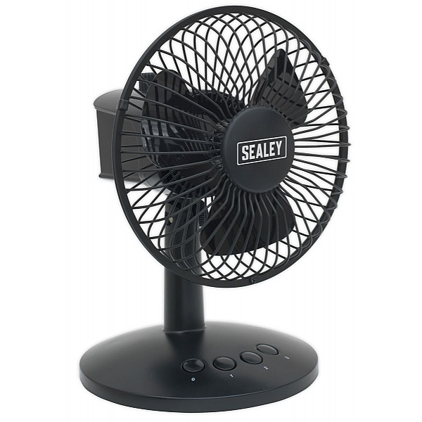 Sealey 3-Speed Oscillating USB Desk Fan