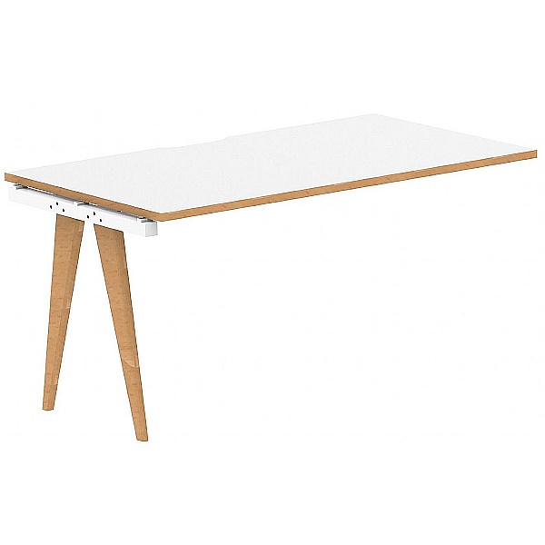 Bianco Rectangular Bench Desk Extension