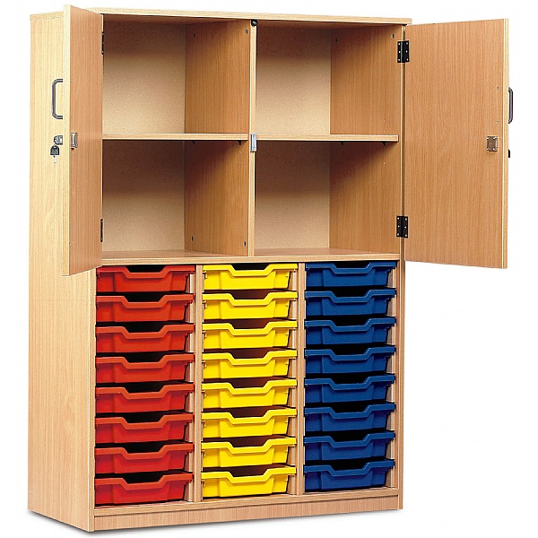 Large Volume Tray Storage Combination Cupboard