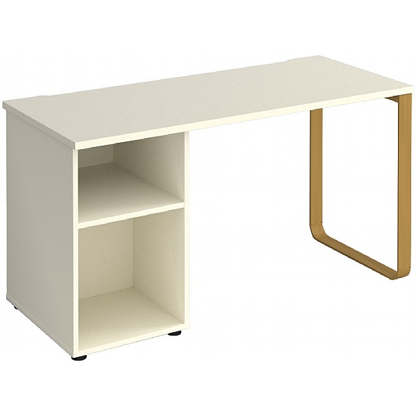 Ryto Home Office Desk with Fixed Open Pedestal