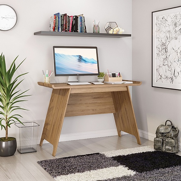 Taina Oak Trestle Home Office Desk