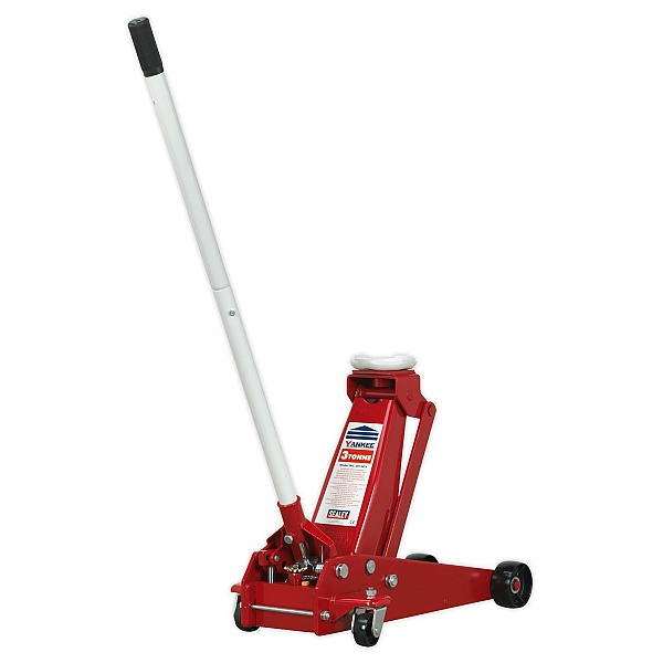Sealey Trolley Jack -  3 Tonne Standard Chassis with Axle Stands