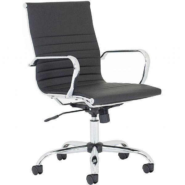 Chase Black Bonded Leather Office Chair
