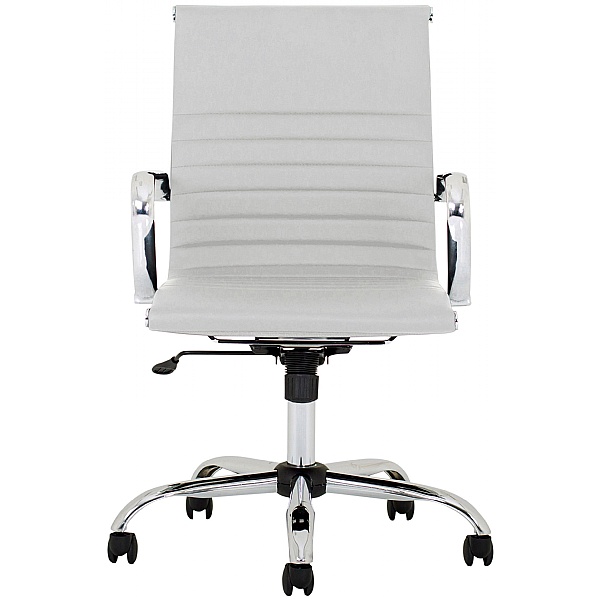 Chase White Bonded Leather Office Chair Operator / Task Chairs
